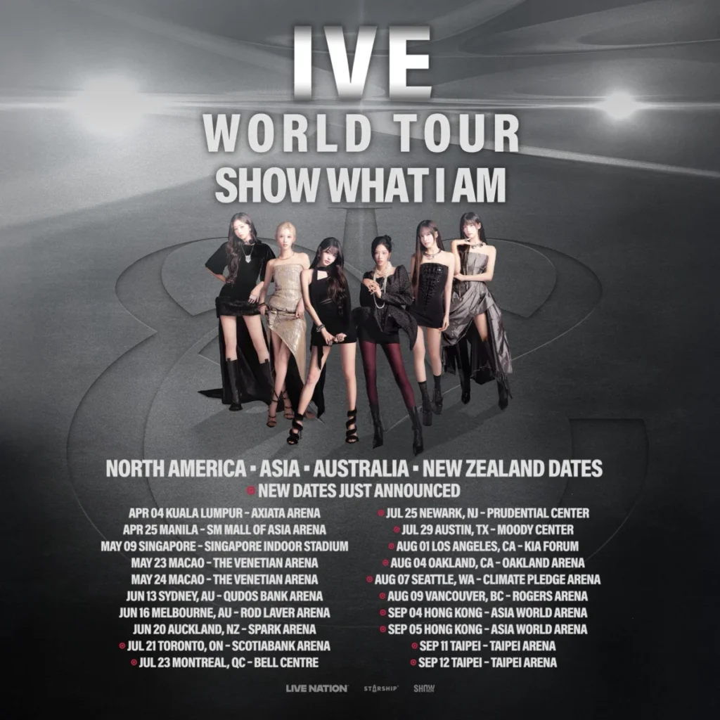IVE Announces "SHOW WHAT I AM" World Tour Expansion with North American and Additional Asian Dates