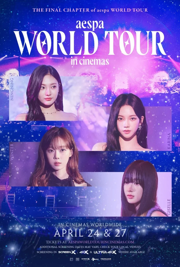 Aespa WORLD TOUR in Cinemas Set for Global Theatrical Release This April Featuring Exclusive O2 Arena Footage and Behind-the-Scenes Interviews