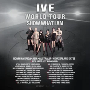 IVE Announces Comprehensive Global Schedule for Second World Tour SHOW WHAT I AM Amid Record Breaking Chart Success