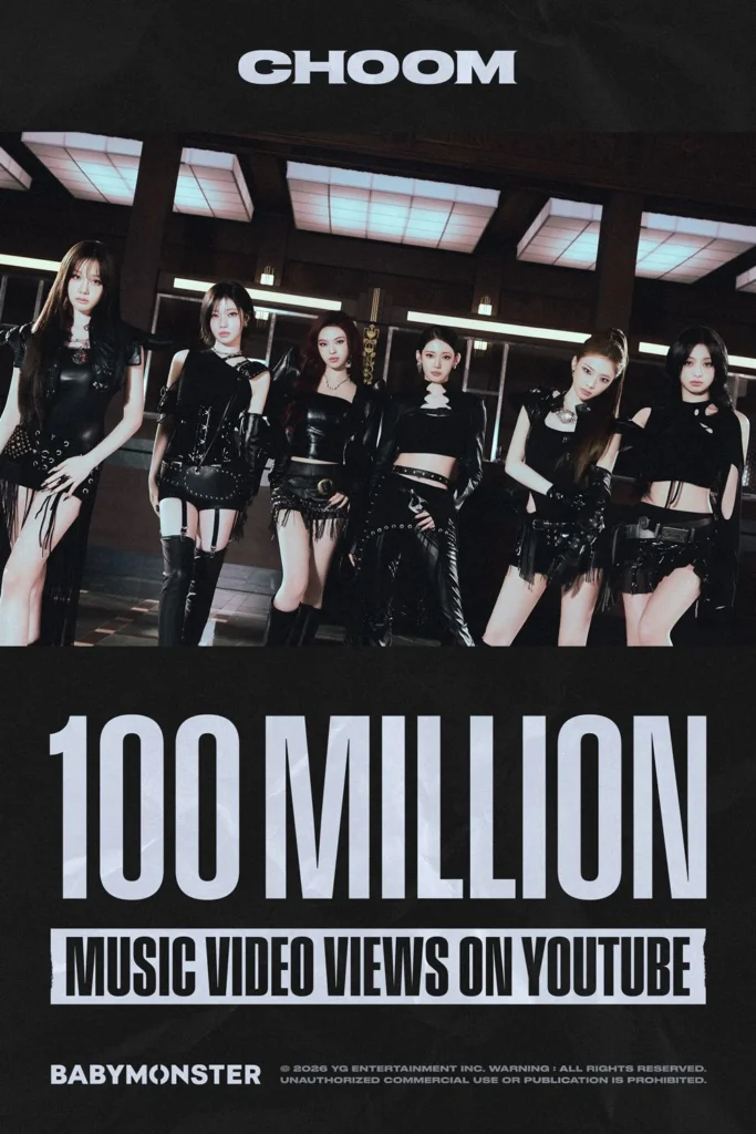 BABYMONSTER’s "CHOOM" Music Video Surpasses 100 Million YouTube Views, Cementing Group’s Rapid Rise