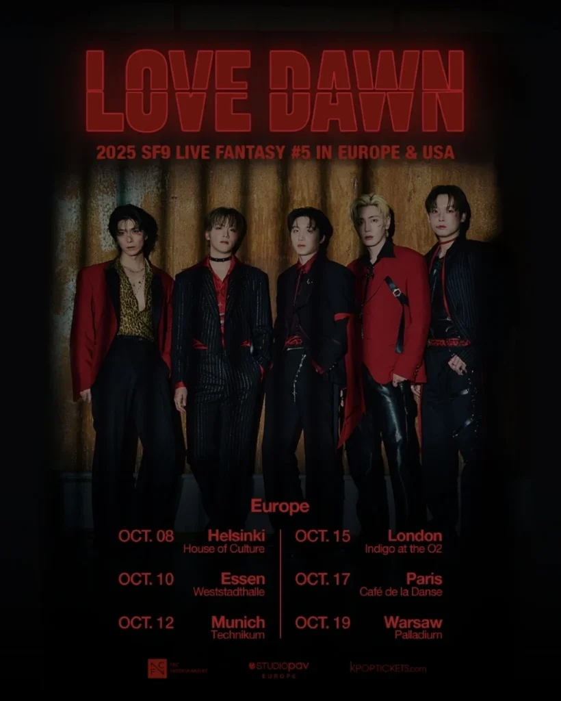 SF9 to Headline Londons Indigo at The O2 as Part of Global LOVE DAWN LIVE FANTASY 5 Tour