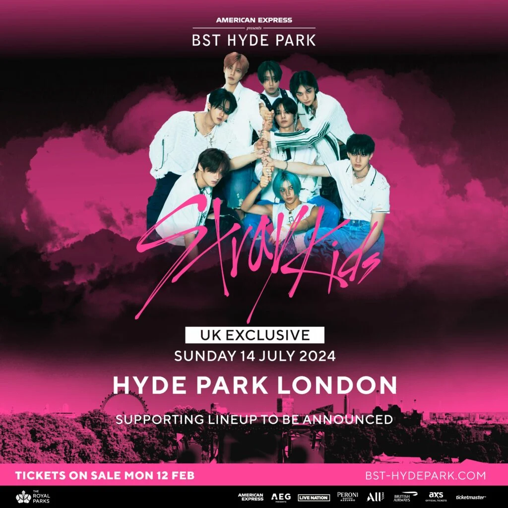 Stray Kids to Headline BST Hyde Park 2024 in UK Exclusive Performance